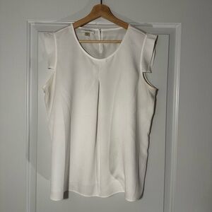 Calvin Klein Ivory Cap Sleeve Blouse